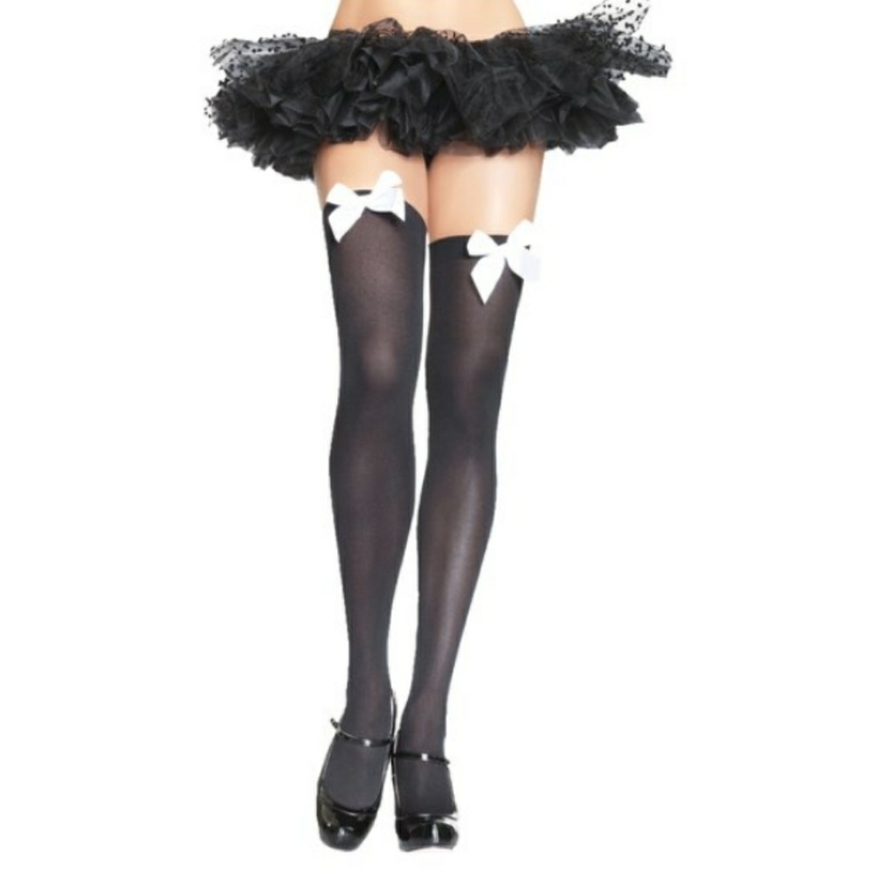 Sexy Black stockings with bow
